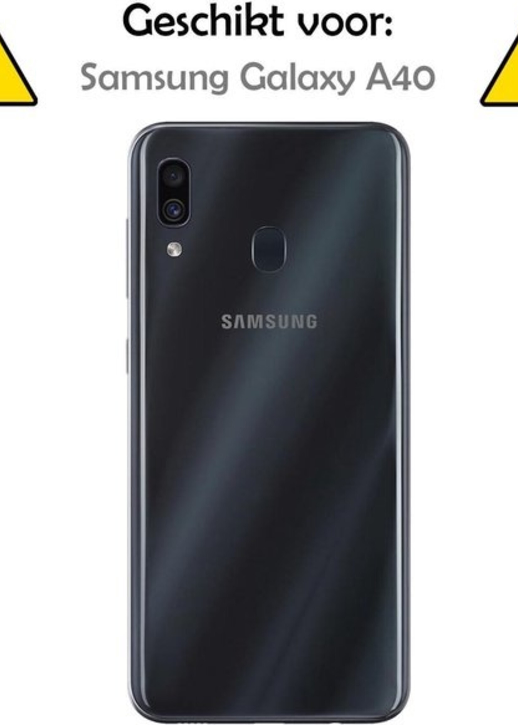 LUQ Hoesje Geschikt voor Samsung A40 Hoesje Shockproof Case Siliconen - Hoes Geschikt voor Samsung Galaxy A40 Hoes Cover Siliconen - Transparant