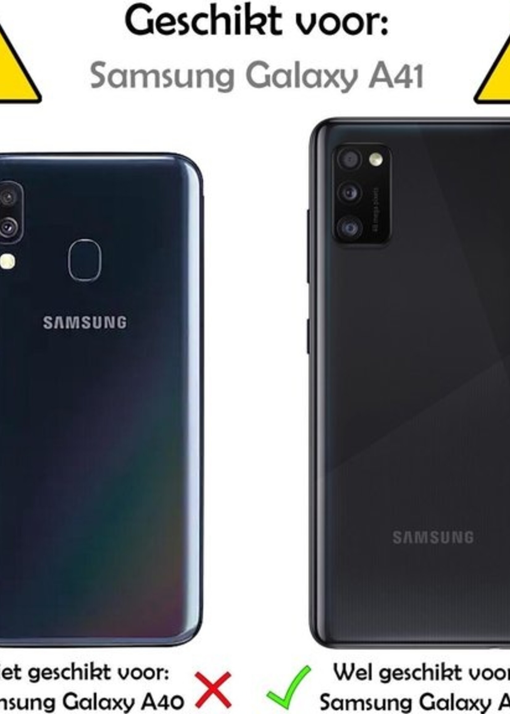 LUQ Hoesje Geschikt voor Samsung A41 Hoesje Shockproof Case Siliconen - Hoes Geschikt voor Samsung Galaxy A41 Hoes Cover Siliconen - Transparant