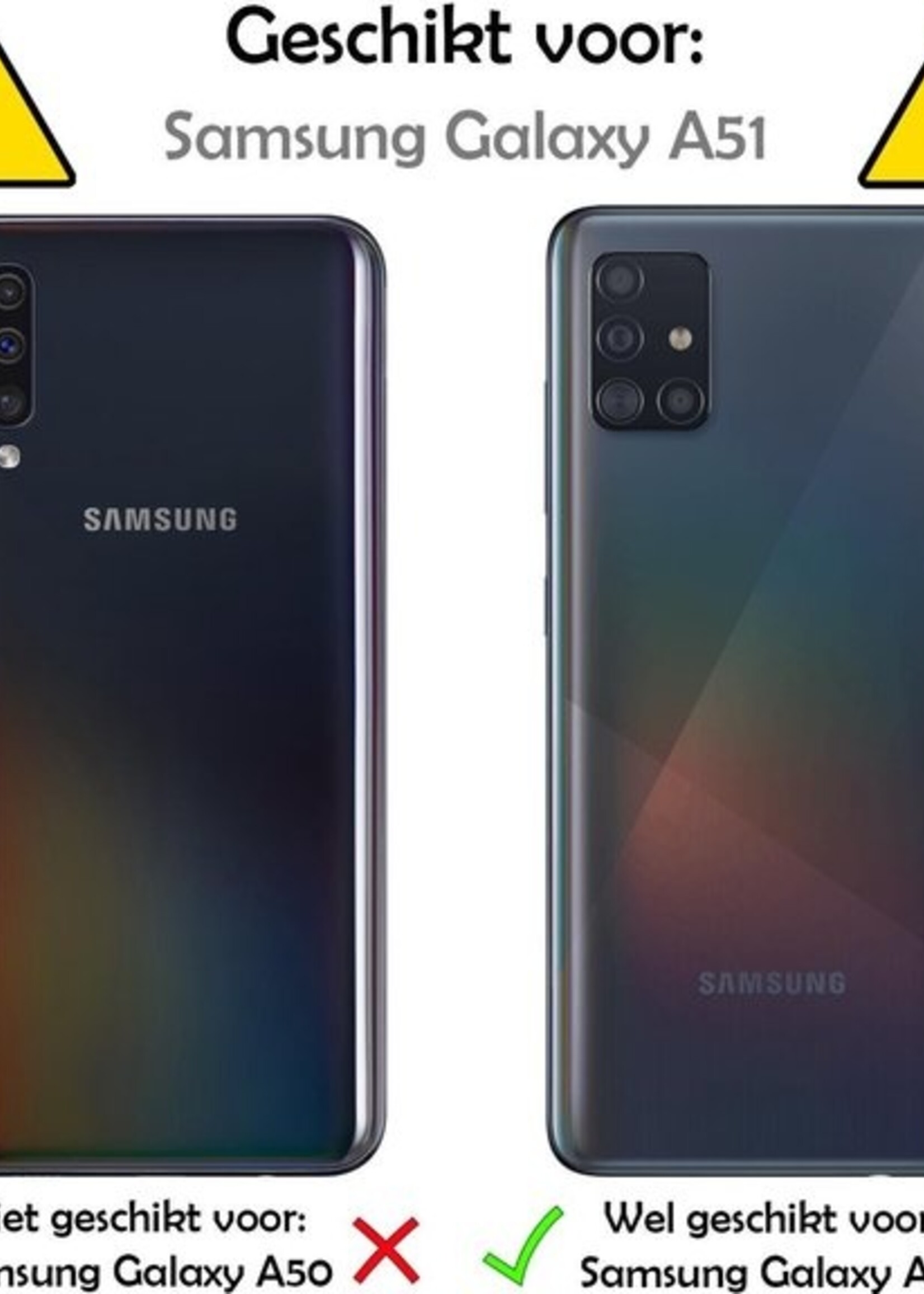 LUQ Hoesje Geschikt voor Samsung A51 Hoesje Shockproof Case Siliconen - Hoes Geschikt voor Samsung Galaxy A51 Hoes Cover Siliconen - Transparant