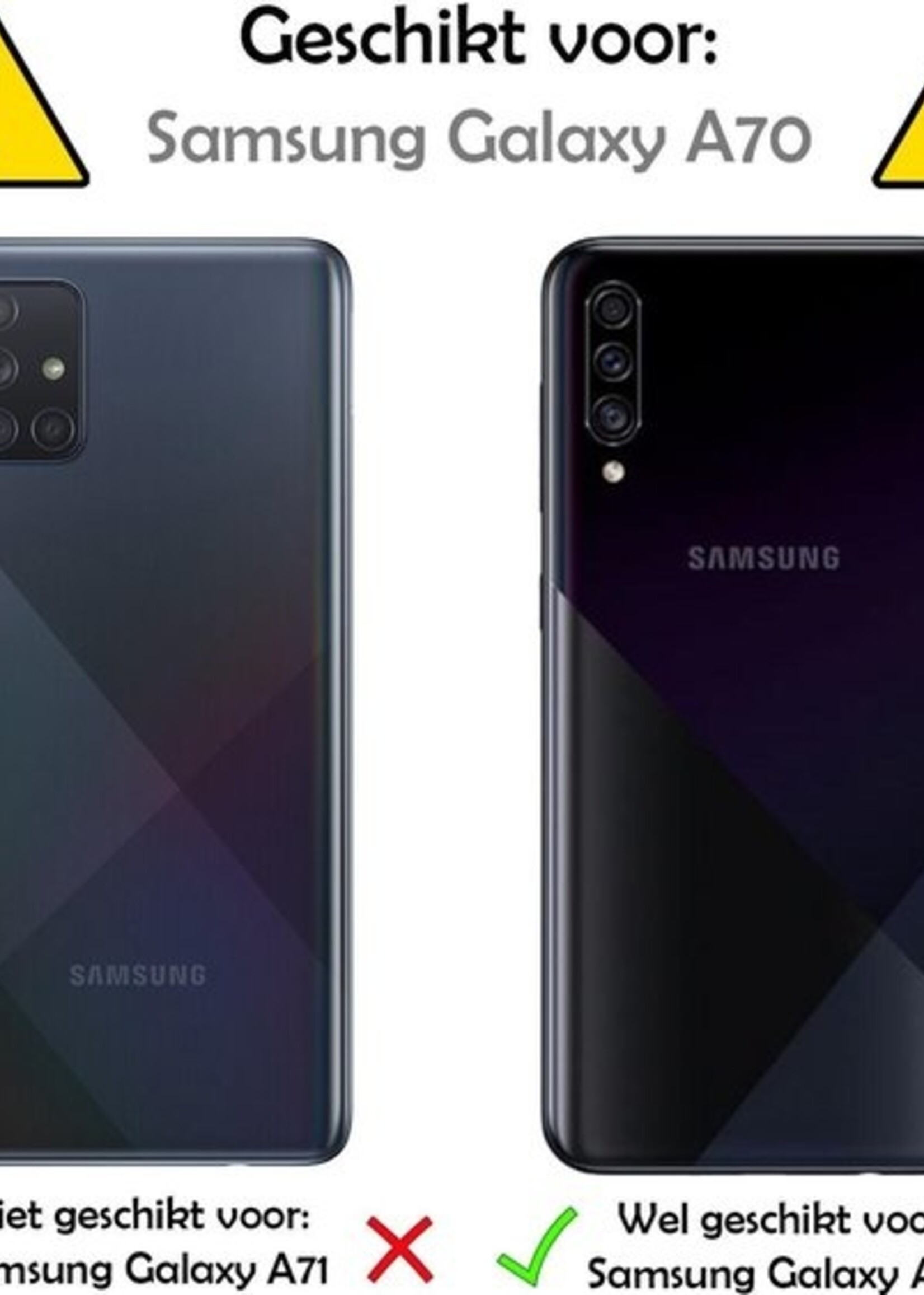 LUQ Hoesje Geschikt voor Samsung A70 Hoesje Shockproof Case Siliconen - Hoes Geschikt voor Samsung Galaxy A70 Hoes Cover Siliconen - Transparant
