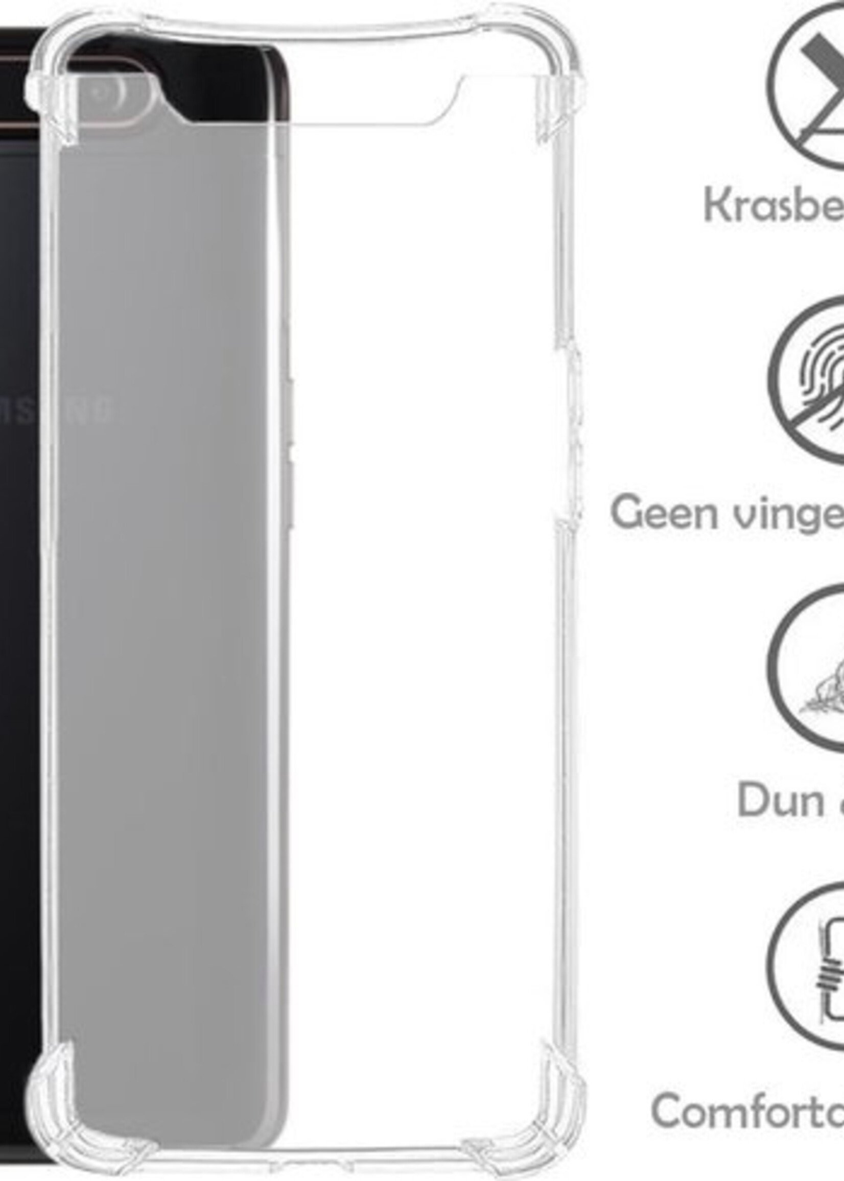LUQ Hoesje Geschikt voor Samsung A80 Hoesje Shockproof Case Siliconen - Hoes Geschikt voor Samsung Galaxy A80 Hoes Cover Siliconen - Transparant