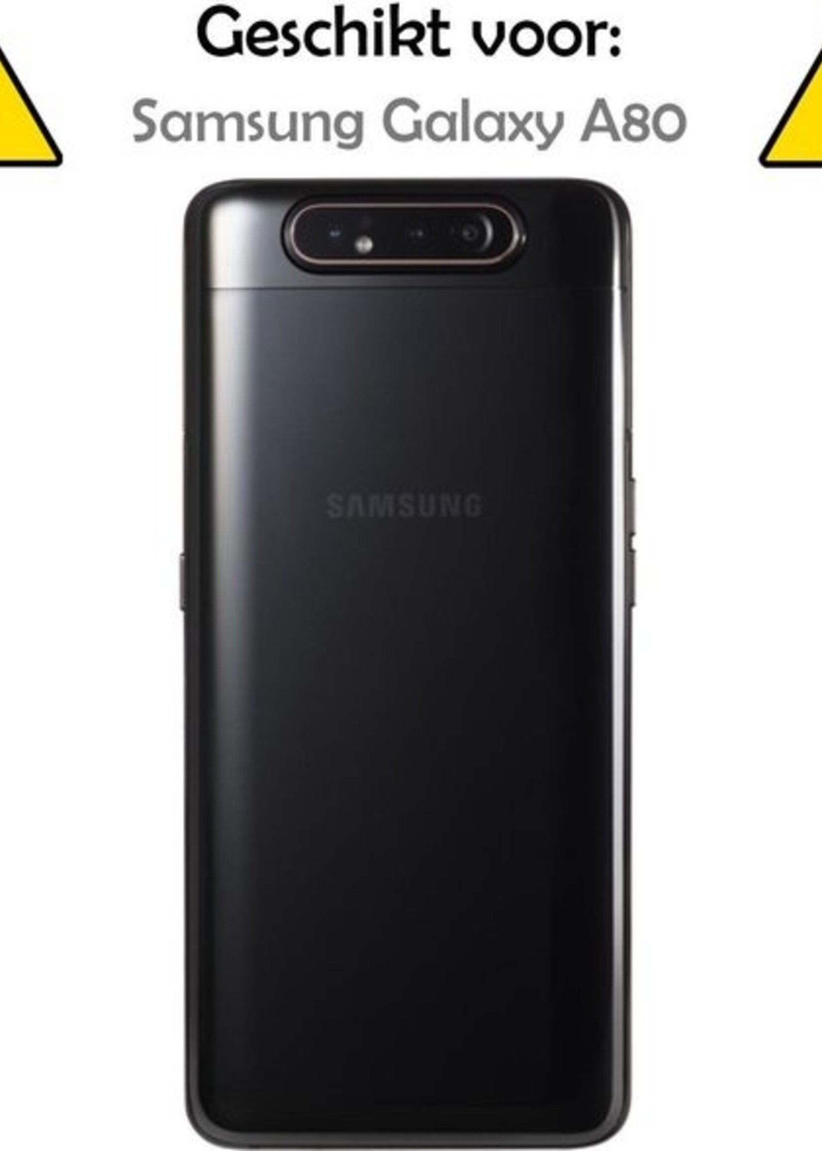 LUQ Hoesje Geschikt voor Samsung A80 Hoesje Shockproof Case Siliconen - Hoes Geschikt voor Samsung Galaxy A80 Hoes Cover Siliconen - Transparant