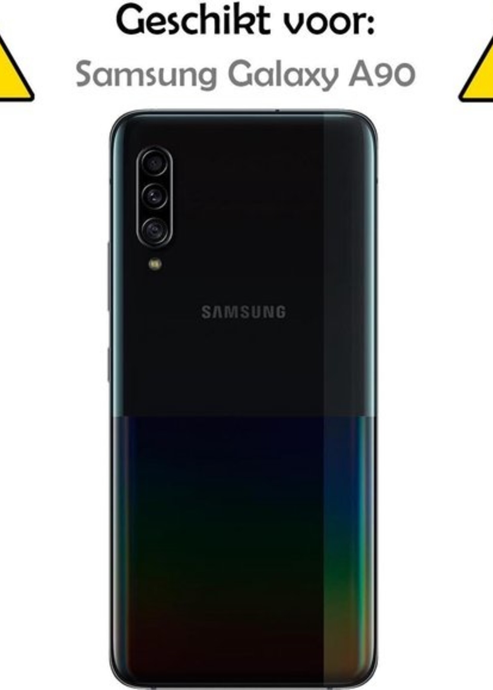 LUQ Hoesje Geschikt voor Samsung A90 Hoesje Shockproof Case Siliconen - Hoes Geschikt voor Samsung Galaxy A90 Hoes Cover Siliconen - Transparant - 2 Stuks