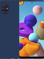 LUQ LUQ Samsung Galaxy A71 hoesje siliconen - Donkerblauw