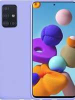 LUQ LUQ Samsung Galaxy A71 hoesje siliconen - Lila