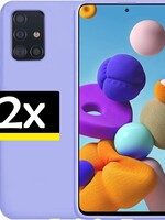 LUQ 2x LUQ Samsung Galaxy A51 hoesje siliconen - Lila