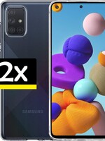 LUQ 2x LUQ Samsung Galaxy A51 hoesje siliconen - Transparant
