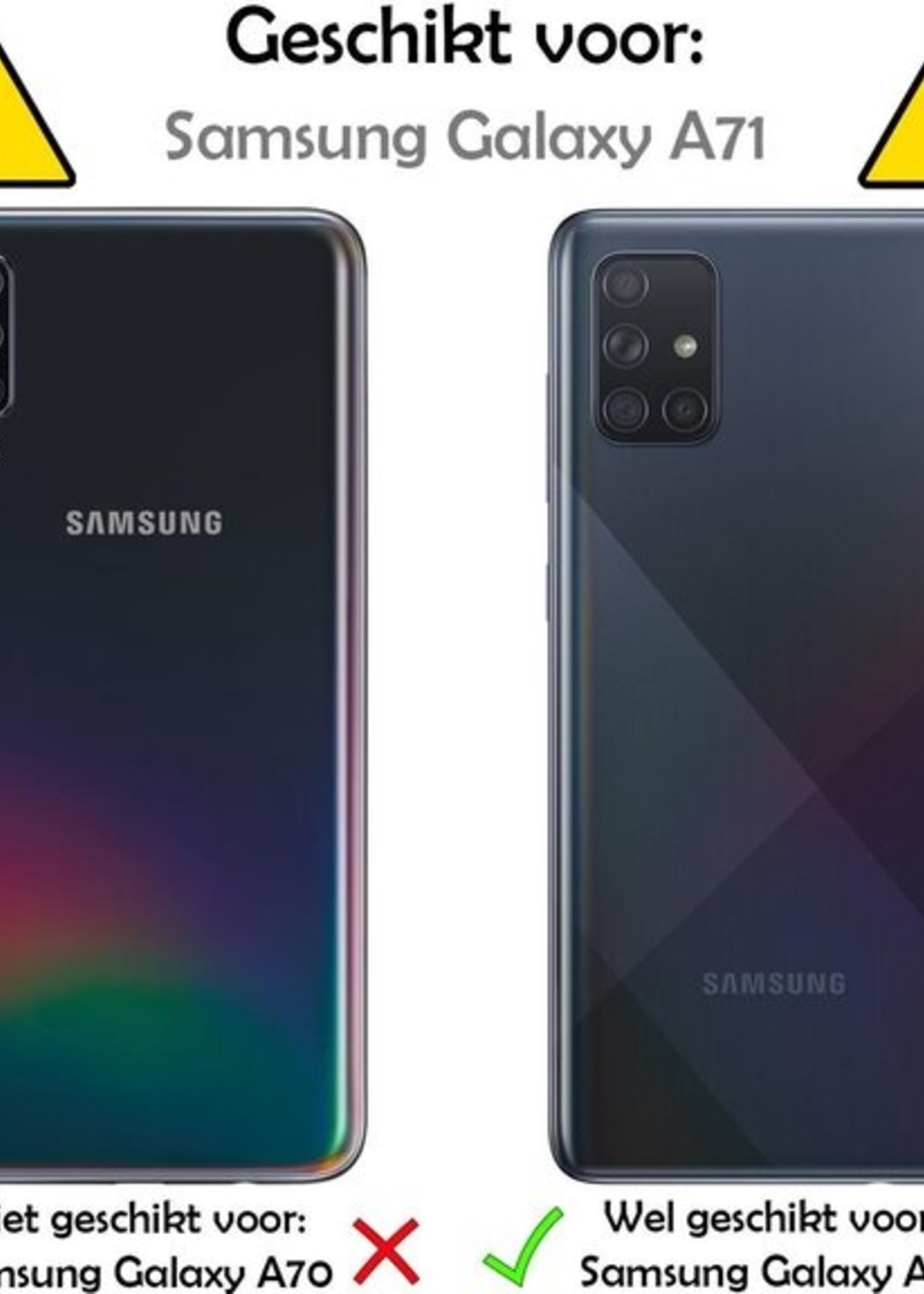 LUQ Hoesje Geschikt voor Samsung A51 Hoesje Siliconen Case - Hoes Geschikt voor Samsung Galaxy A51 Hoes Siliconen - Transparant - 2 Stuks