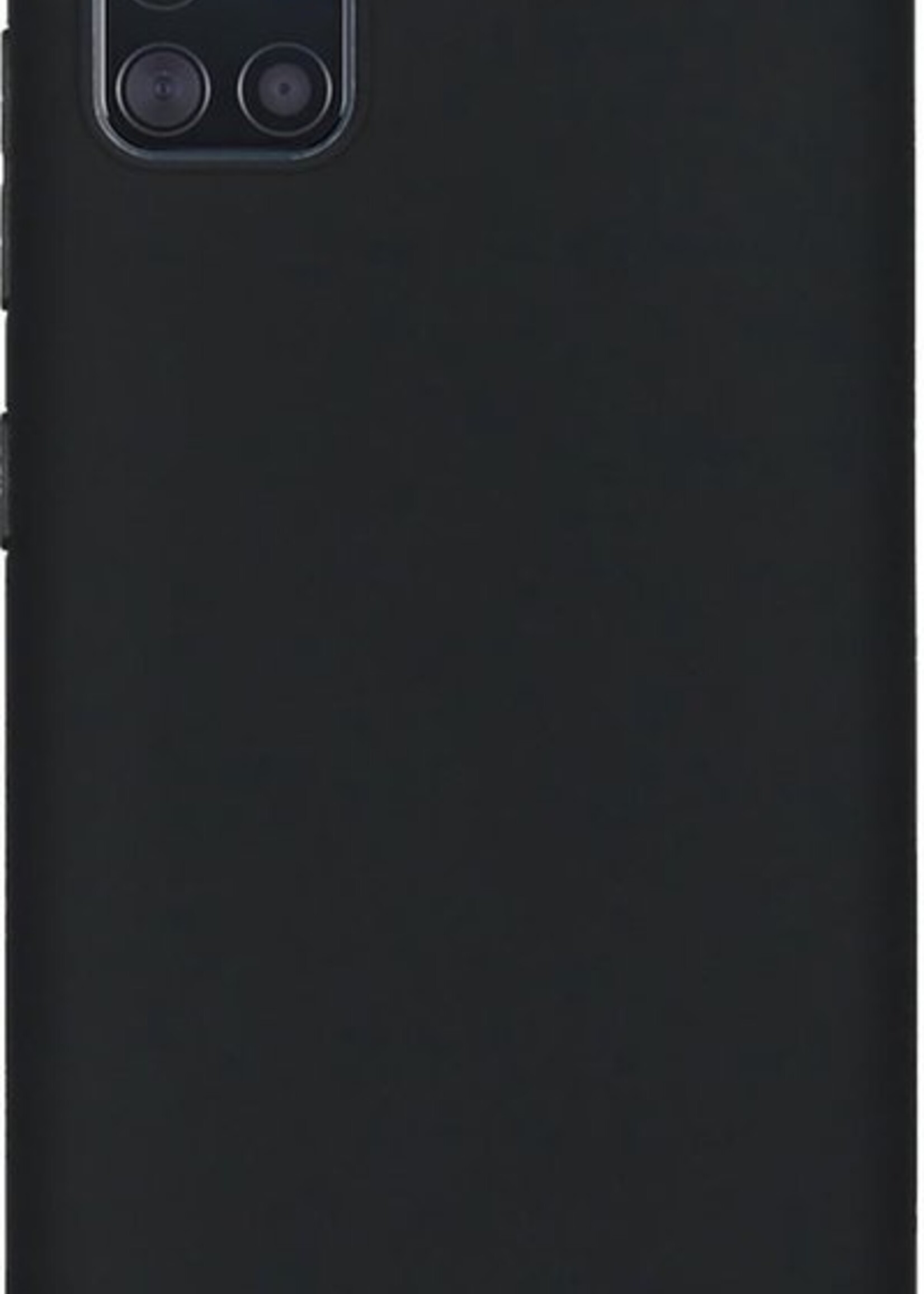 LUQ Hoesje Geschikt voor Samsung A71 Hoesje Siliconen Case - Hoes Geschikt voor Samsung Galaxy A71 Hoes Siliconen - Zwart - 2 Stuks