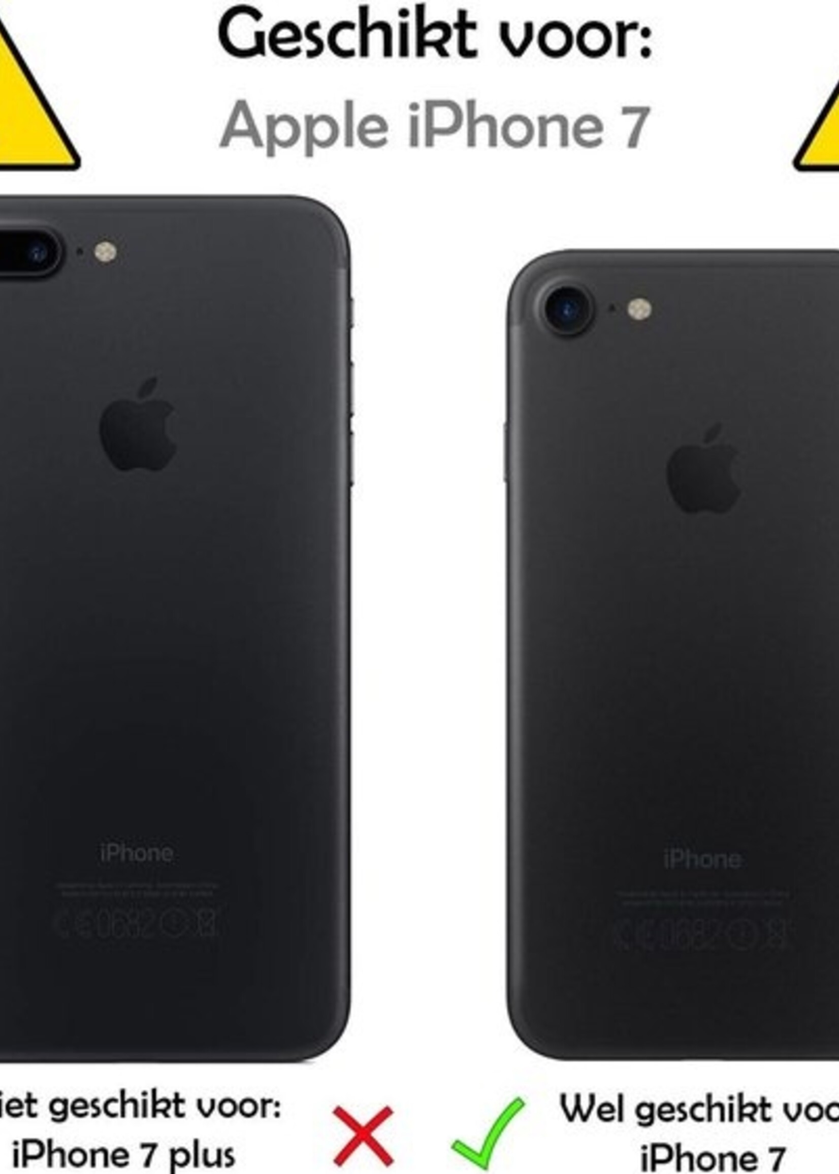 LUQ Hoesje Geschikt voor iPhone 7 Hoesje Siliconen Case - Hoes Geschikt voor iPhone 7 Hoes Siliconen - Roze