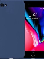 LUQ LUQ iPhone 8 hoesje siliconen - Donkerblauw