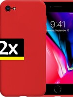 LUQ 2x LUQ iPhone 7 hoesje siliconen - Rood
