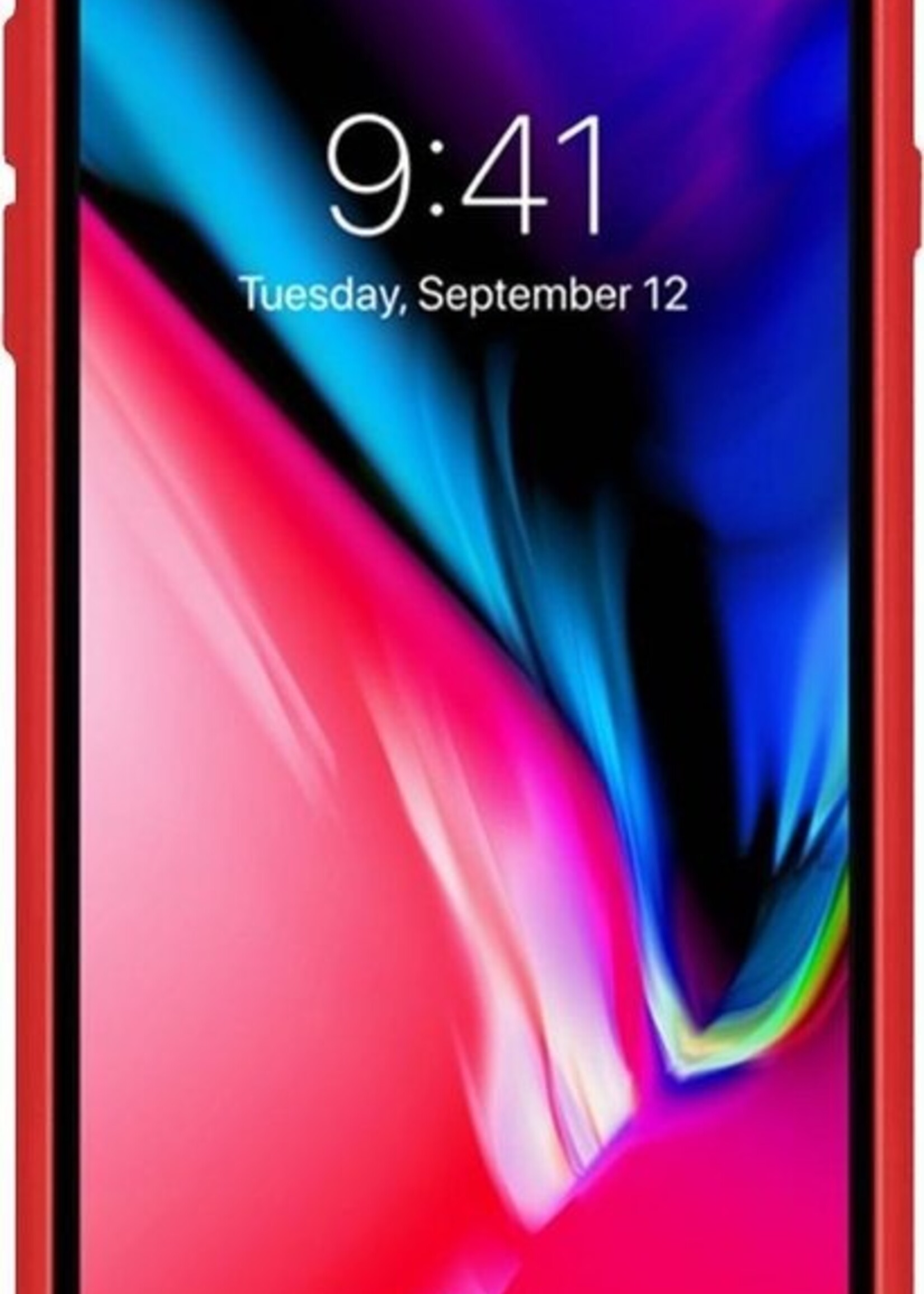 LUQ Hoesje Geschikt voor iPhone 7 Hoesje Siliconen Case - Hoes Geschikt voor iPhone 7 Hoes Siliconen - Rood - 2 Stuks