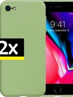 LUQ 2x LUQ iPhone 8 hoesje siliconen - Groen