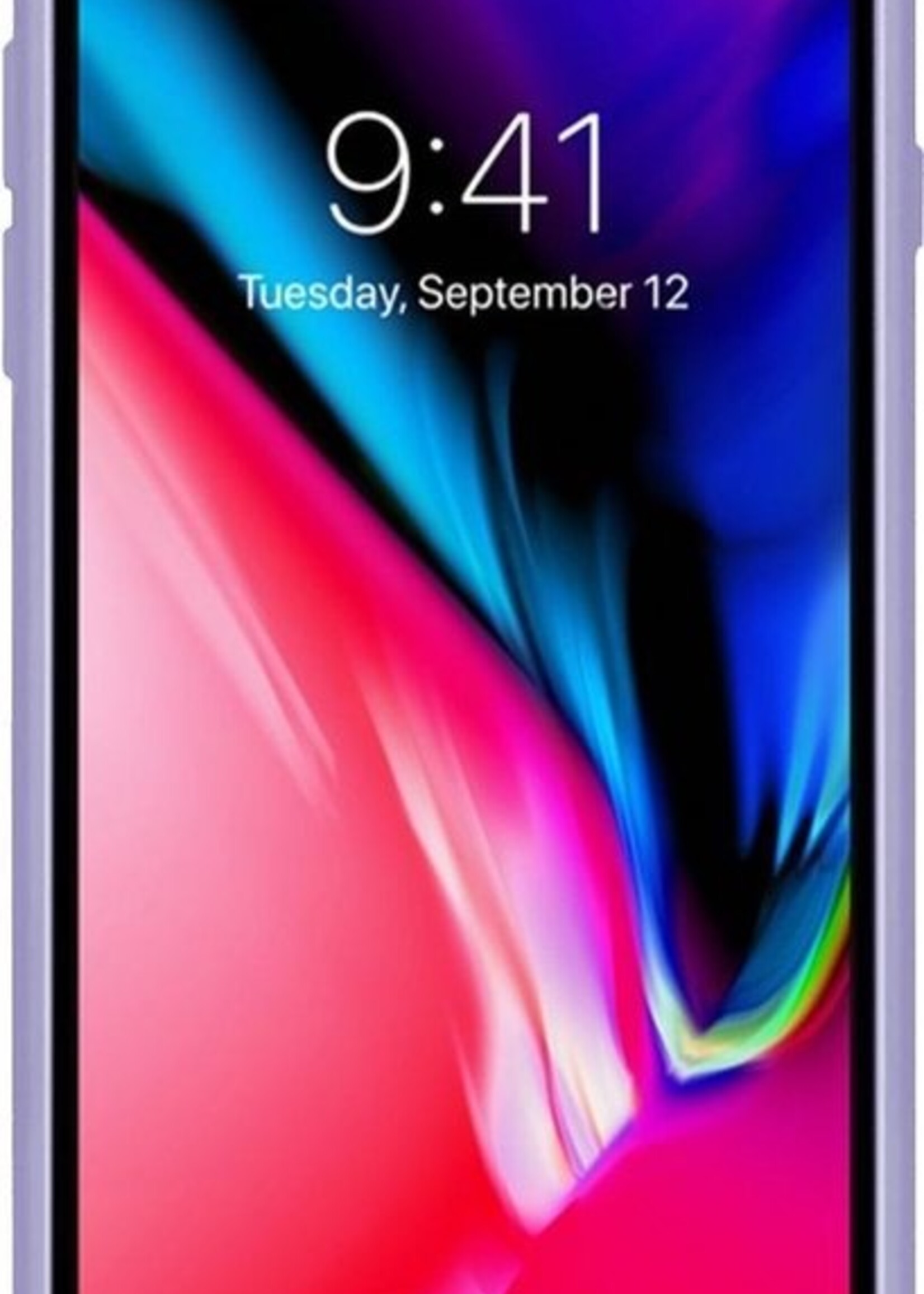 LUQ Hoesje Geschikt voor iPhone 8 Hoesje Siliconen Case - Hoes Geschikt voor iPhone 8 Hoes Siliconen - Lila - 2 Stuks