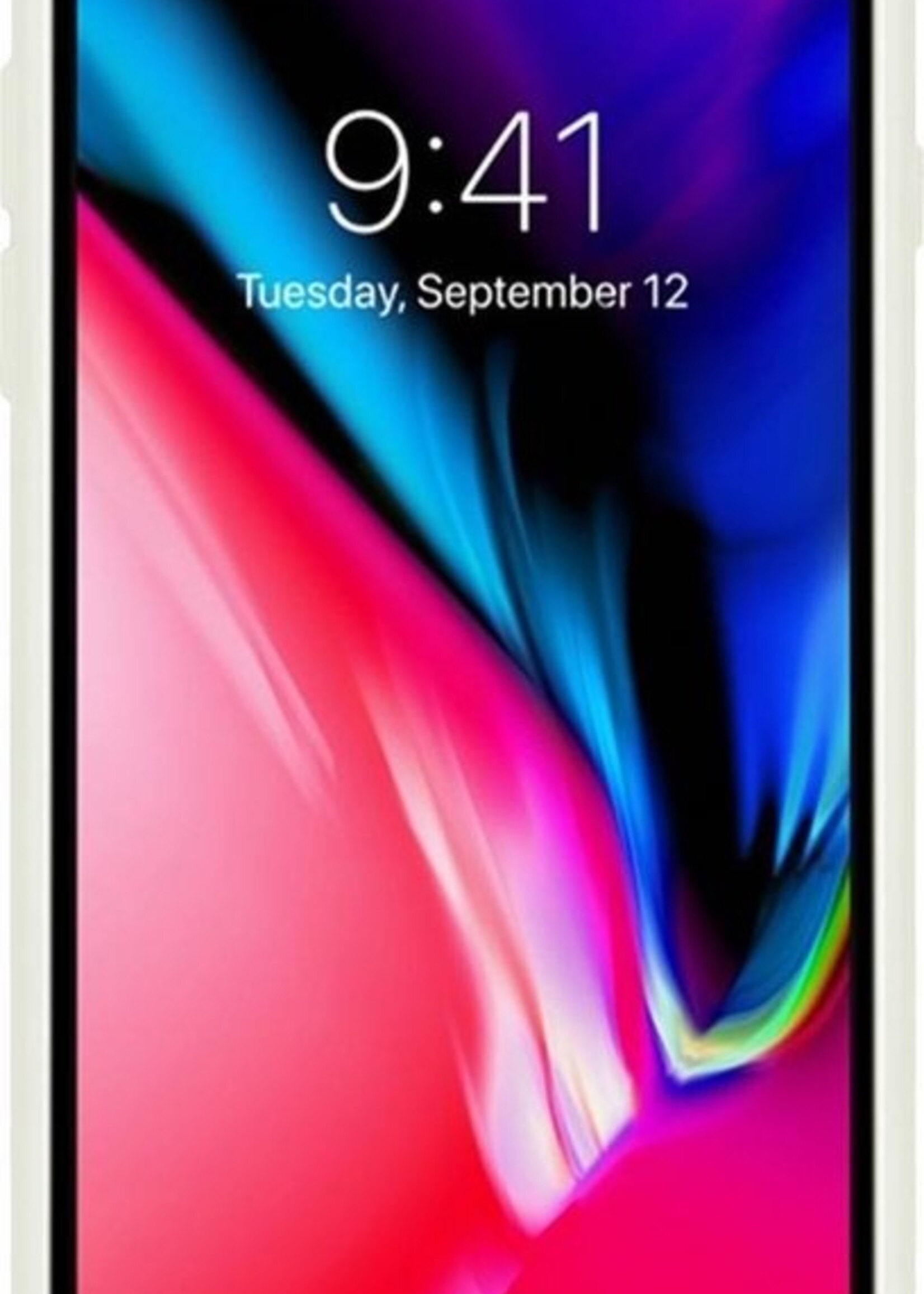 LUQ Hoesje Geschikt voor iPhone 8 Hoesje Siliconen Case - Hoes Geschikt voor iPhone 8 Hoes Siliconen - Wit - 2 Stuks