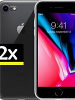 LUQ 2x LUQ iPhone 8 hoesje siliconen - Transparant
