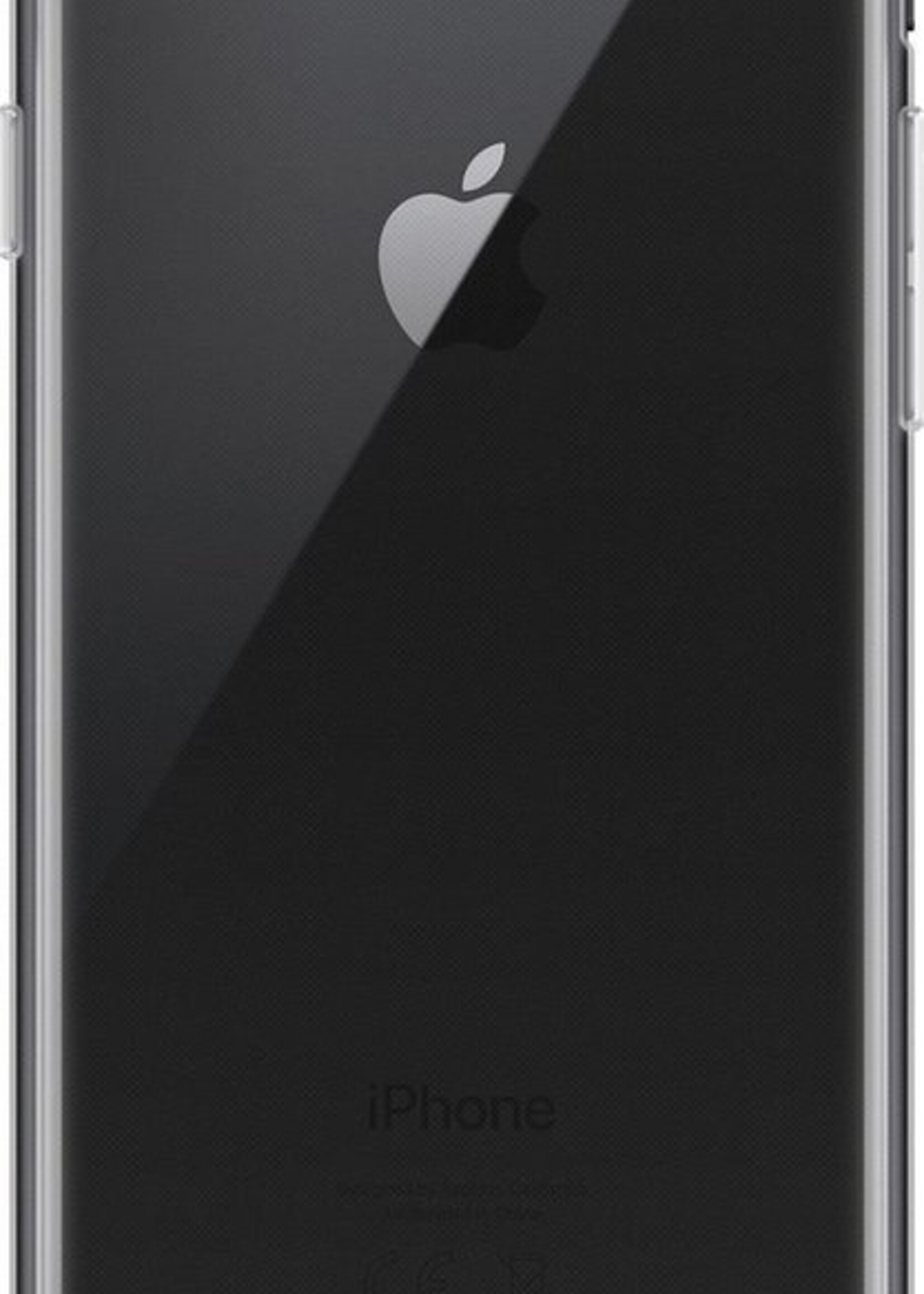 LUQ Hoesje Geschikt voor iPhone 8 Hoesje Siliconen Case - Hoes Geschikt voor iPhone 8 Hoes Siliconen - Transparant - 2 Stuks