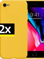 LUQ 2x LUQ iPhone 7/8 hoesje siliconen - Geel