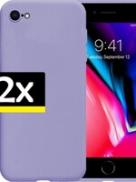 LUQ 2x LUQ iPhone 7/8 hoesje siliconen - Paars