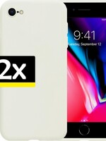 LUQ 2x LUQ iPhone SE 2020 hoesje siliconen - Wit