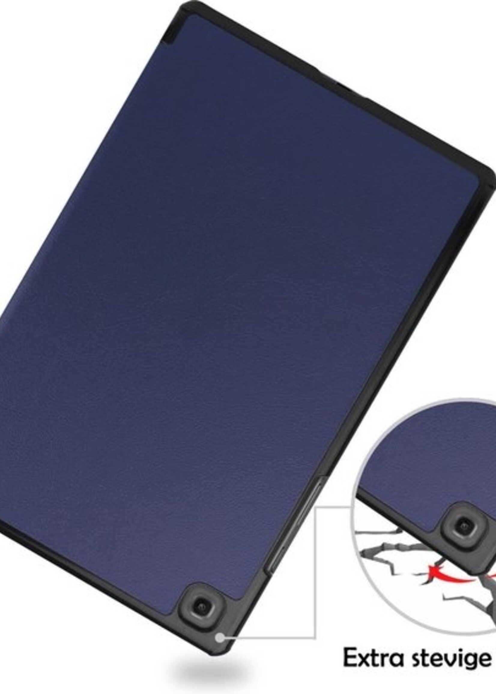 LUQ Hoes Geschikt voor Samsung Galaxy Tab A7 Hoes Luxe Hoesje Book Case - Hoesje Geschikt voor Samsung Tab A7 Hoes Cover - Donkerblauw