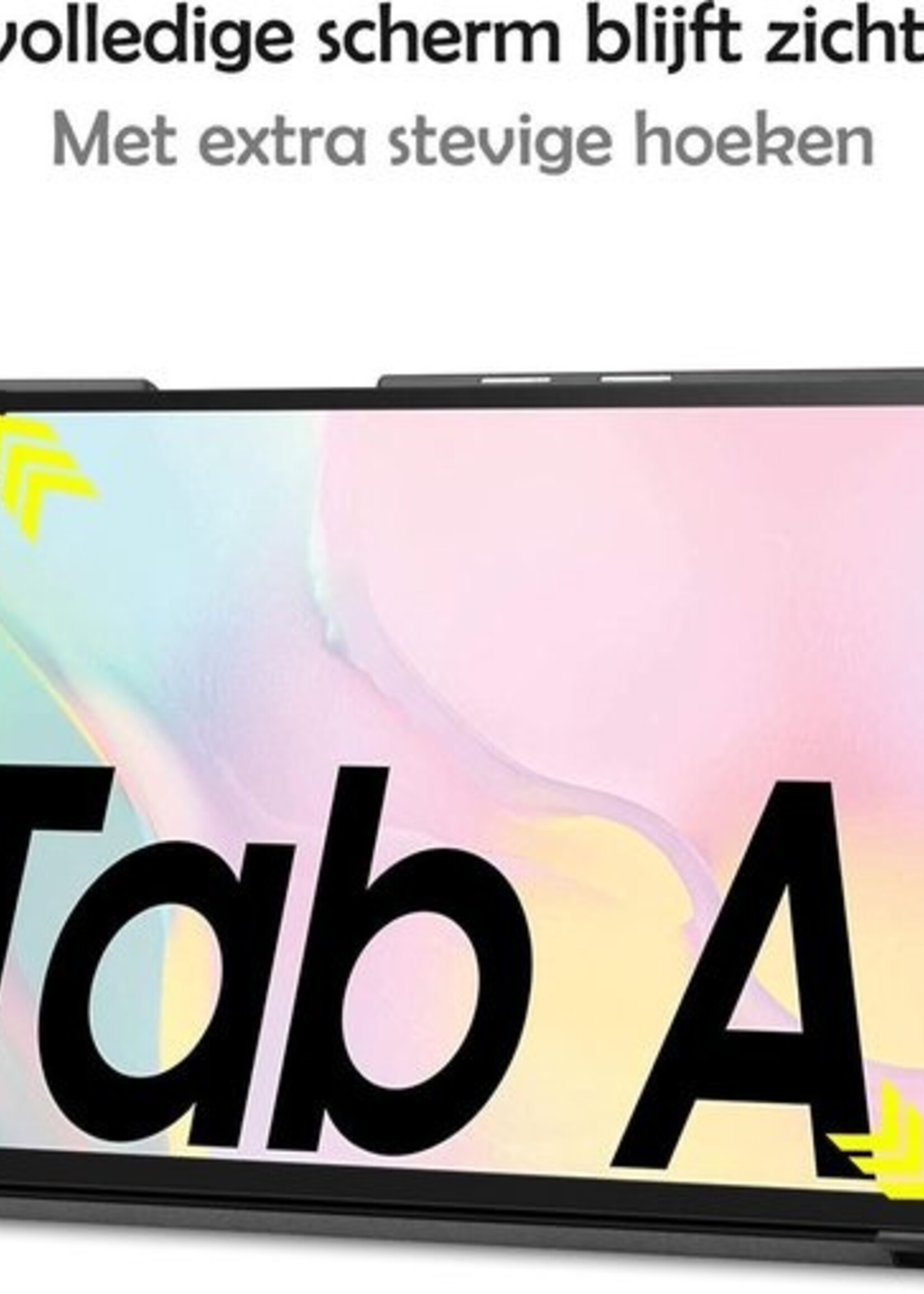 LUQ Hoes Geschikt voor Samsung Galaxy Tab A7 Hoes Luxe Hoesje Book Case - Hoesje Geschikt voor Samsung Tab A7 Hoes Cover - Donkergroen