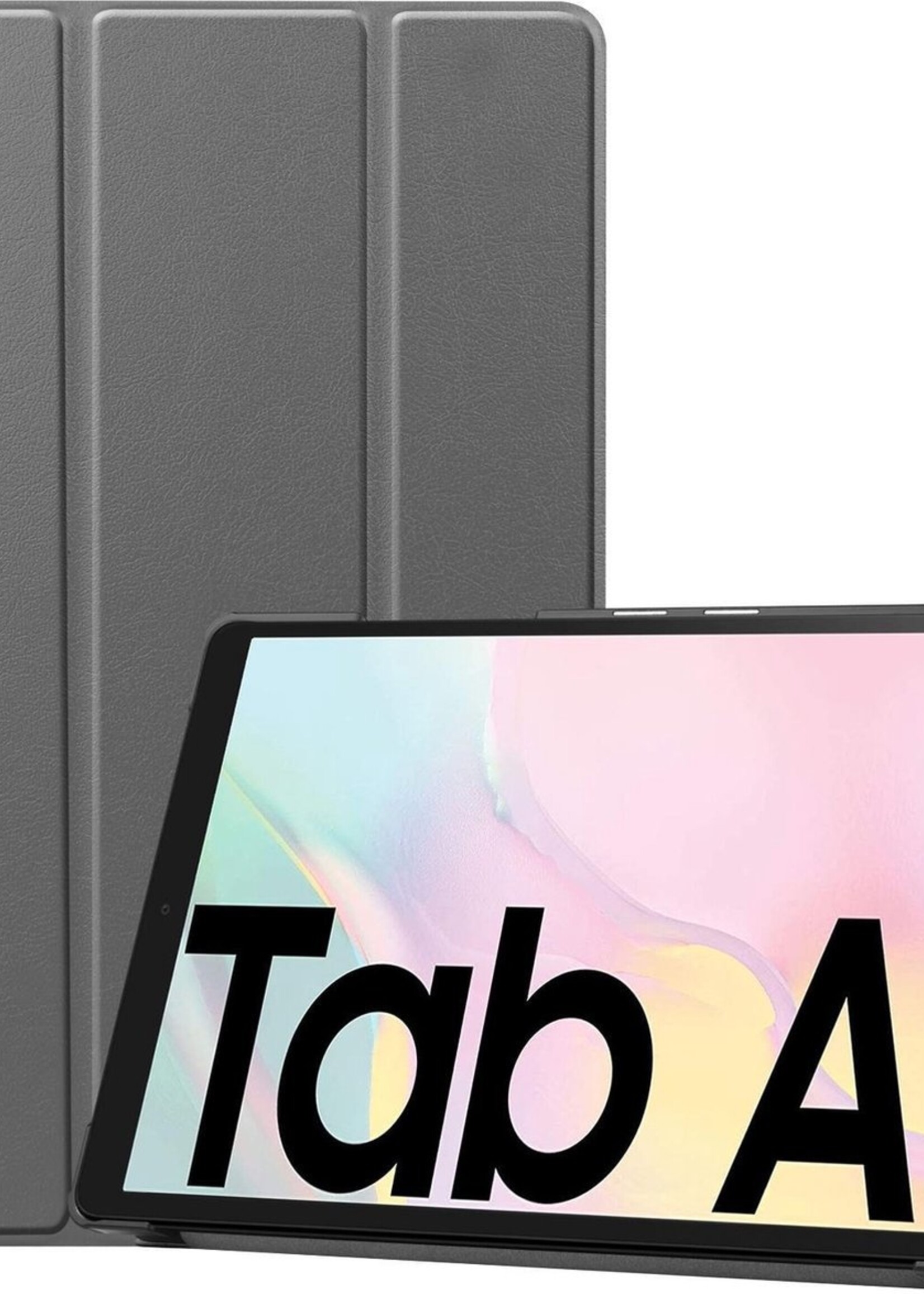 LUQ Hoes Geschikt voor Samsung Galaxy Tab A7 Hoes Luxe Hoesje Book Case - Hoesje Geschikt voor Samsung Tab A7 Hoes Cover - Grijs