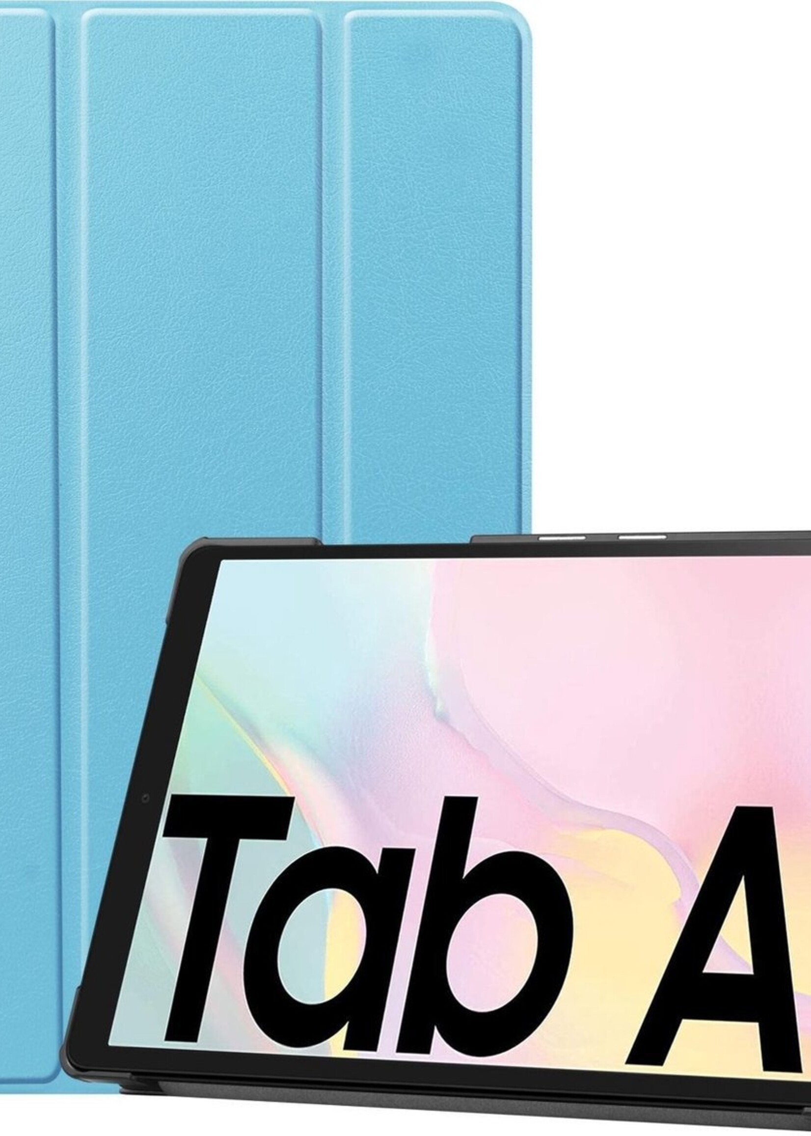 LUQ Hoes Geschikt voor Samsung Galaxy Tab A7 Hoes Luxe Hoesje Book Case - Hoesje Geschikt voor Samsung Tab A7 Hoes Cover - Lichtblauw