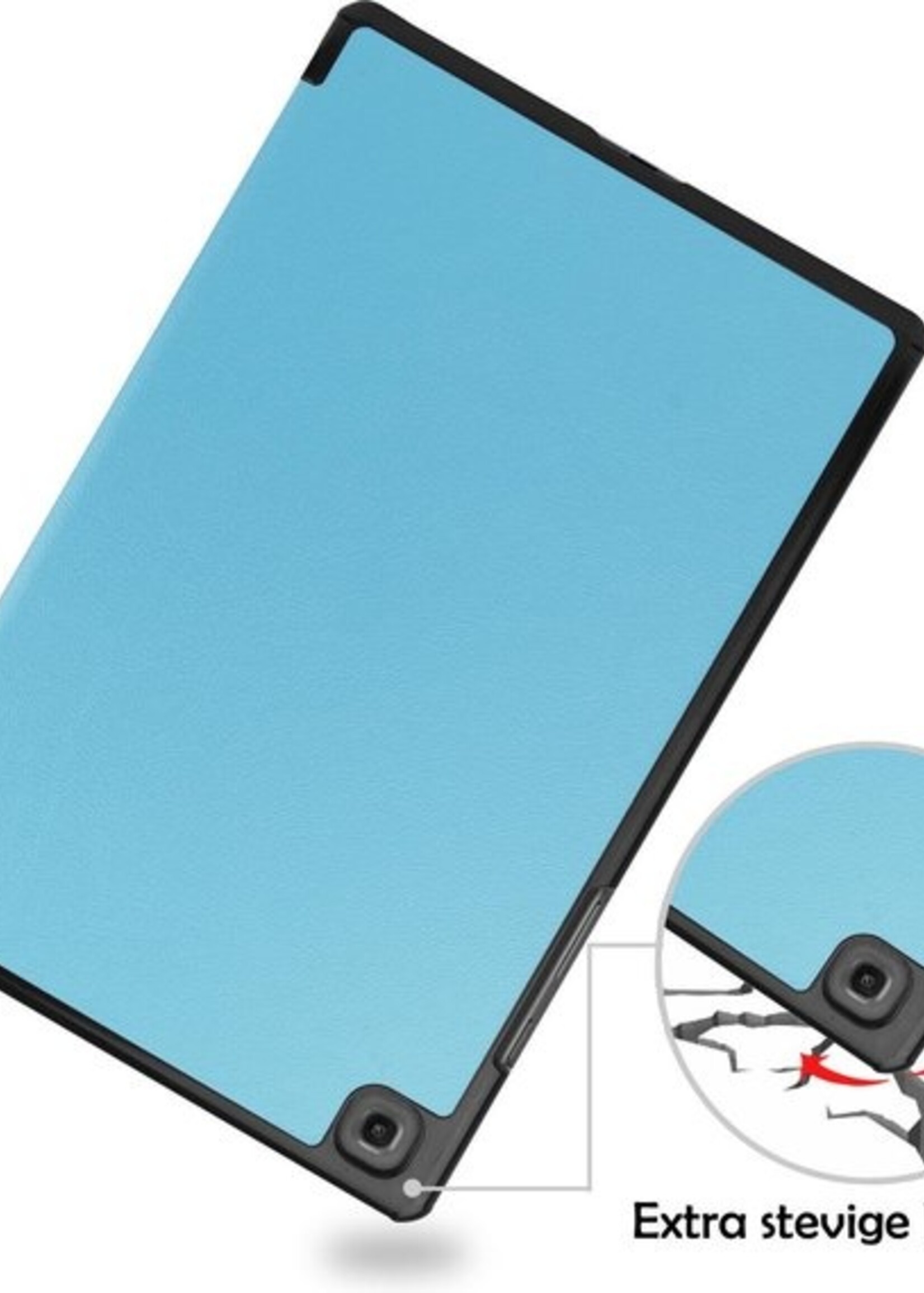 LUQ Hoes Geschikt voor Samsung Galaxy Tab A7 Hoes Luxe Hoesje Book Case - Hoesje Geschikt voor Samsung Tab A7 Hoes Cover - Lichtblauw