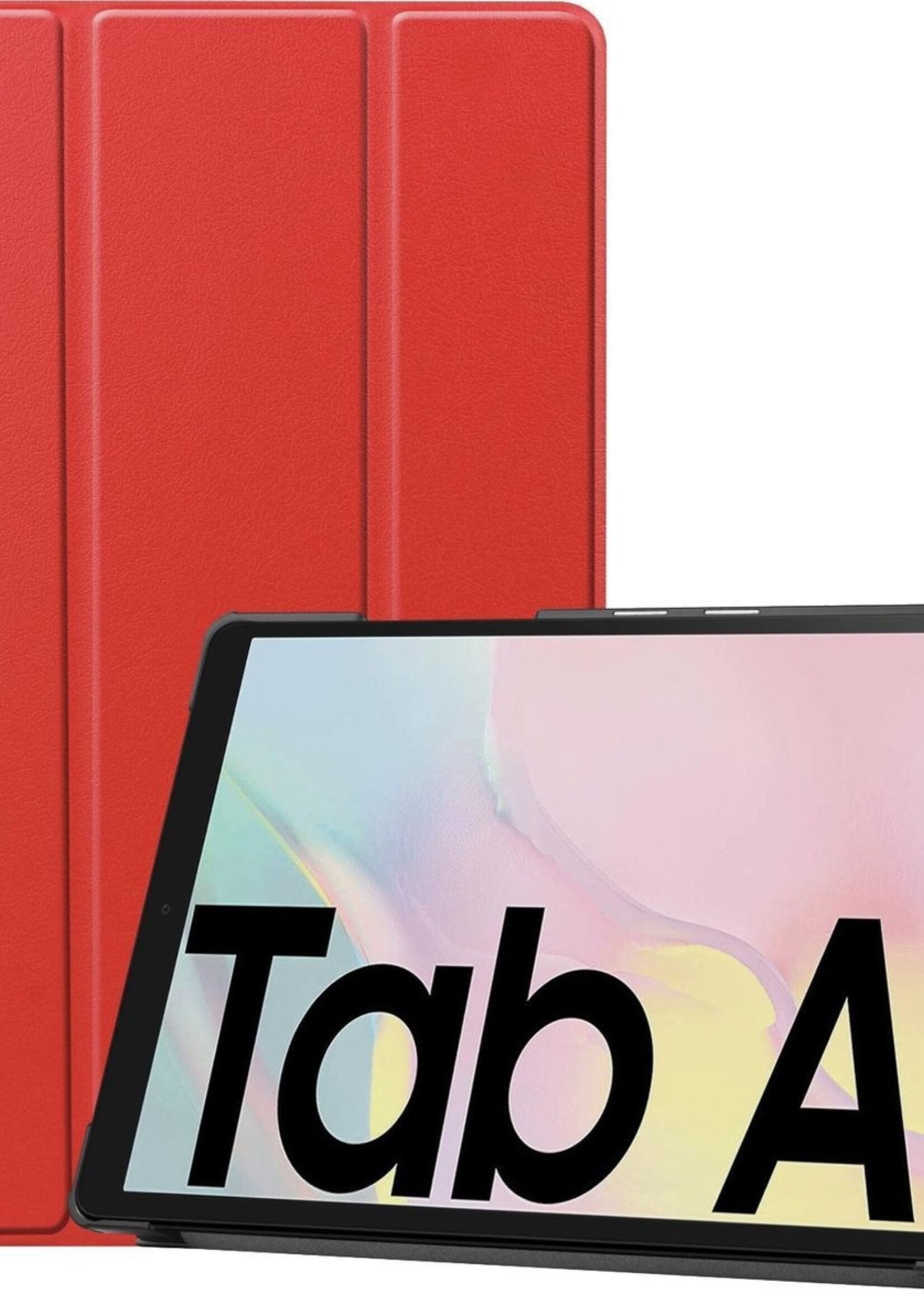 LUQ Hoes Geschikt voor Samsung Galaxy Tab A7 Hoes Luxe Hoesje Book Case - Hoesje Geschikt voor Samsung Tab A7 Hoes Cover - Rood