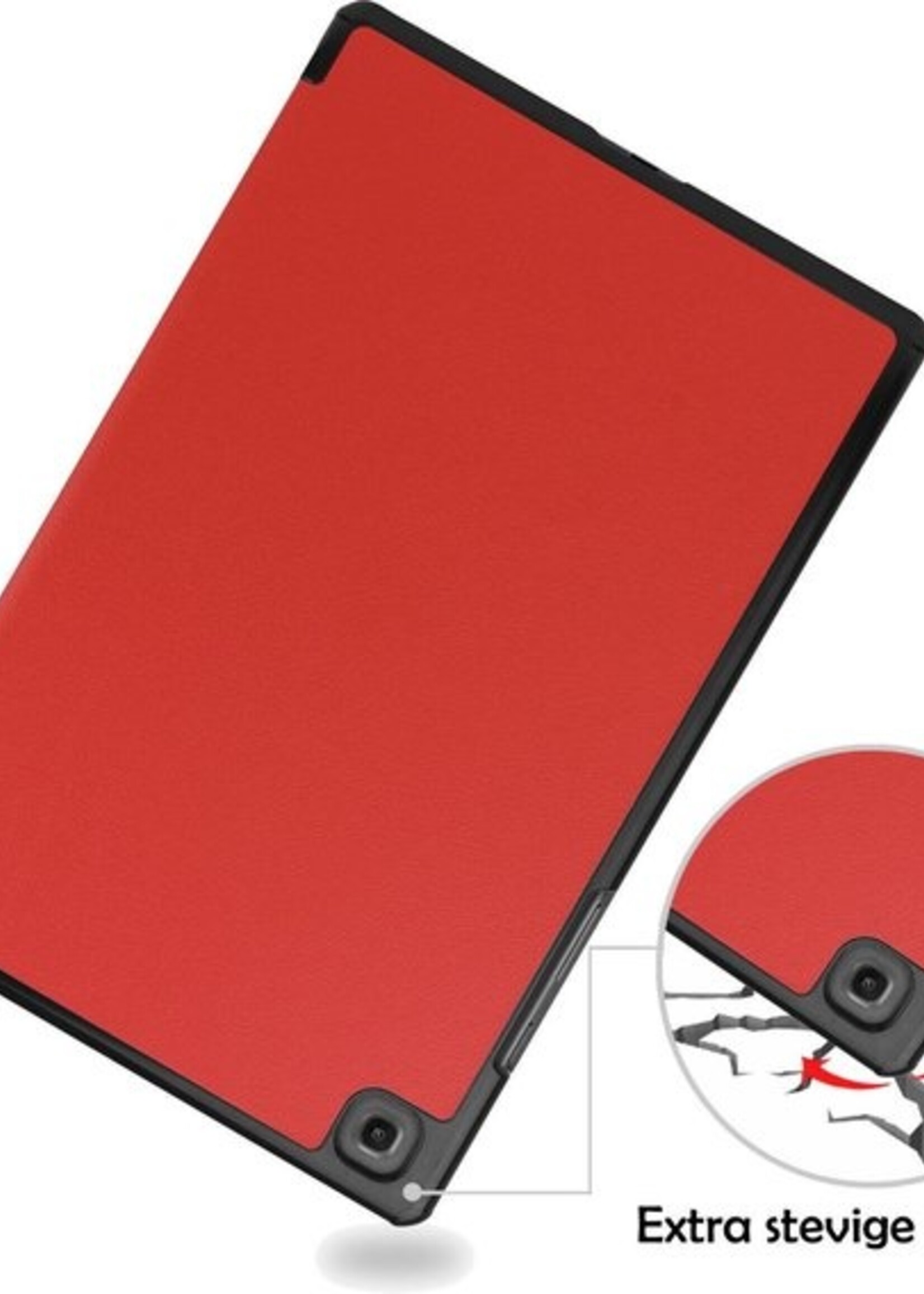 LUQ Hoes Geschikt voor Samsung Galaxy Tab A7 Hoes Luxe Hoesje Book Case - Hoesje Geschikt voor Samsung Tab A7 Hoes Cover - Rood