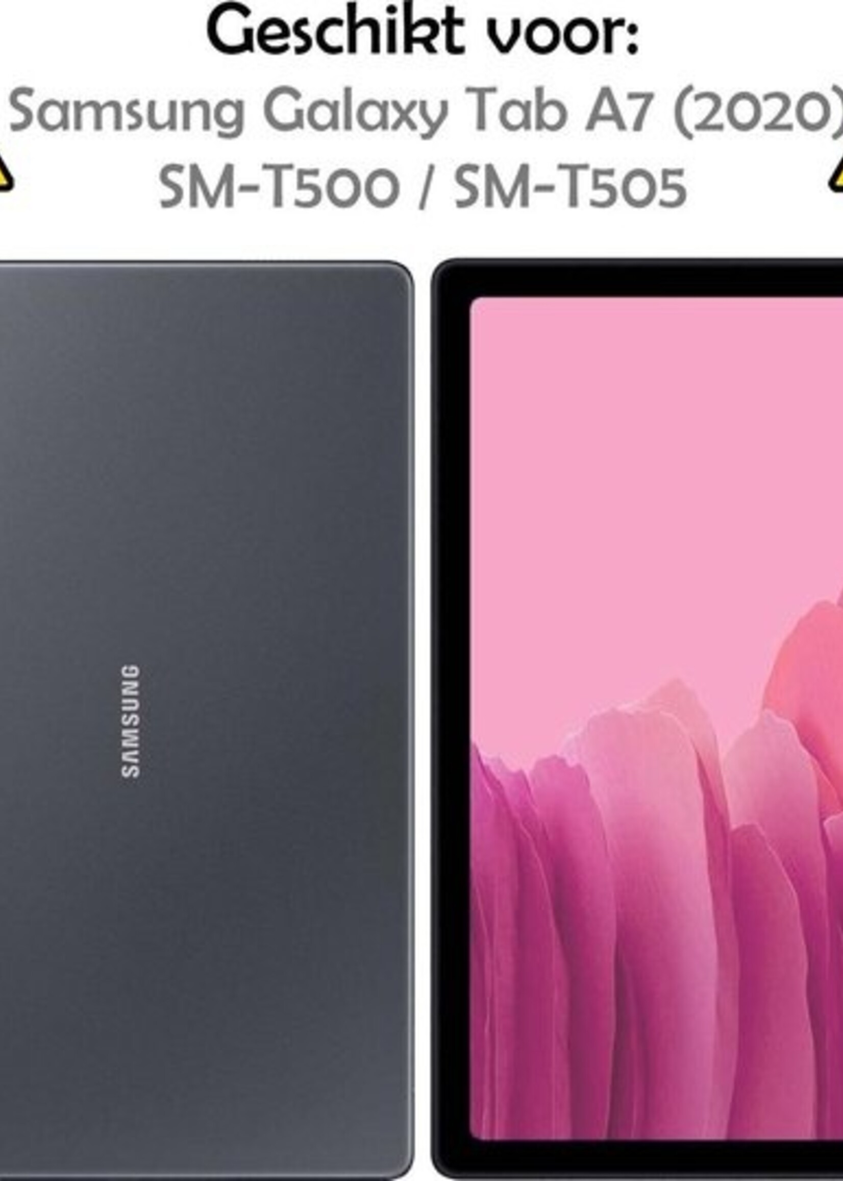 LUQ Hoes Geschikt voor Samsung Galaxy Tab A7 Hoes Luxe Hoesje Book Case - Hoesje Geschikt voor Samsung Tab A7 Hoes Cover - Rosé goud