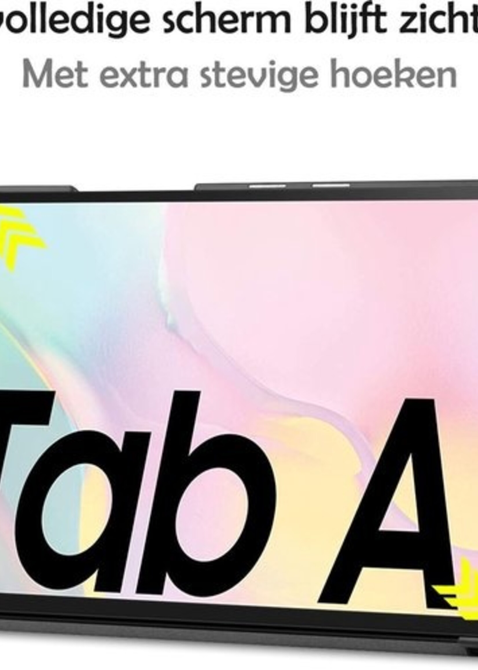 LUQ Hoes Geschikt voor Samsung Galaxy Tab A7 Hoes Luxe Hoesje Book Case - Hoesje Geschikt voor Samsung Tab A7 Hoes Cover - Zwart