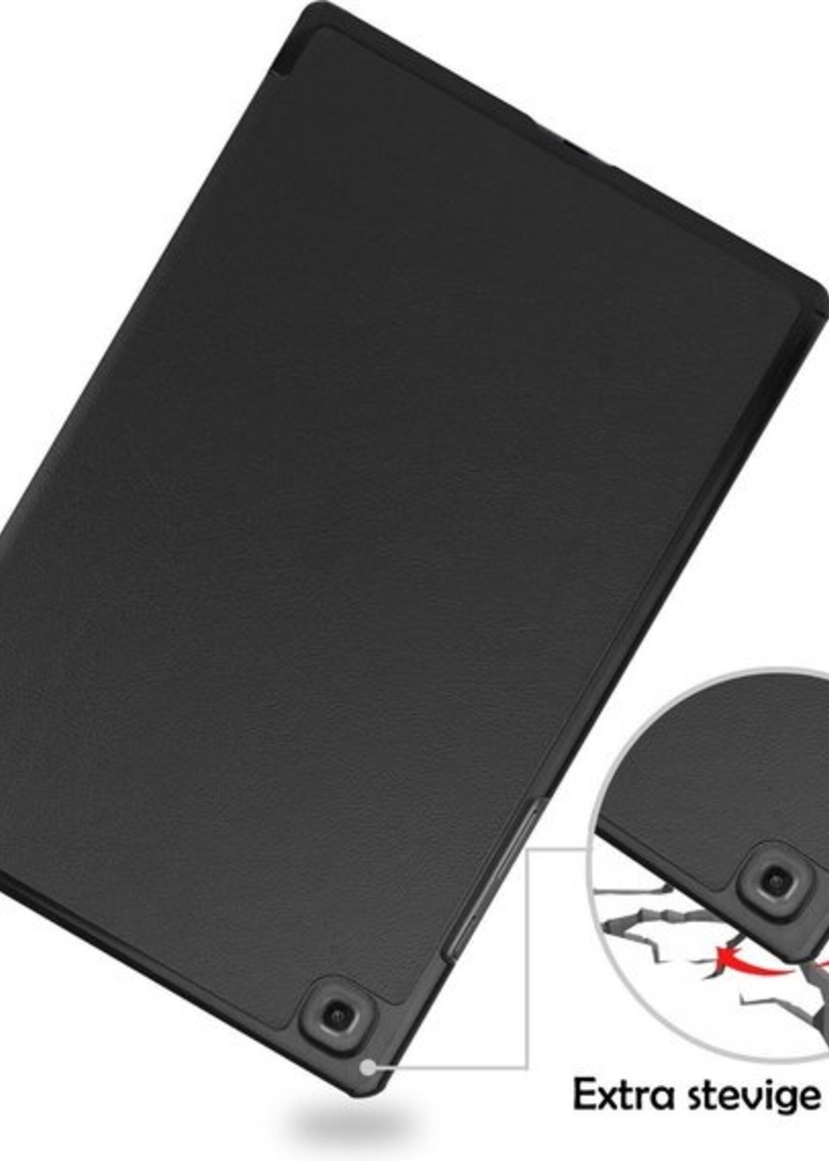 LUQ Hoes Geschikt voor Samsung Galaxy Tab A7 Hoes Luxe Hoesje Book Case - Hoesje Geschikt voor Samsung Tab A7 Hoes Cover - Zwart