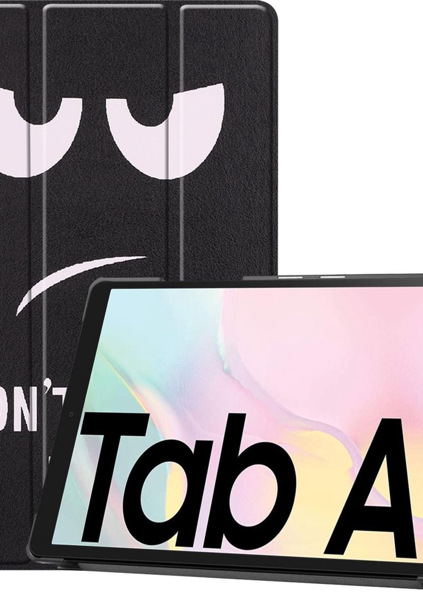 LUQ Hoes Geschikt voor Samsung Galaxy Tab A7 Hoes Luxe Hoesje Book Case - Hoesje Geschikt voor Samsung Tab A7 Hoes Cover - Don't Touch Me
