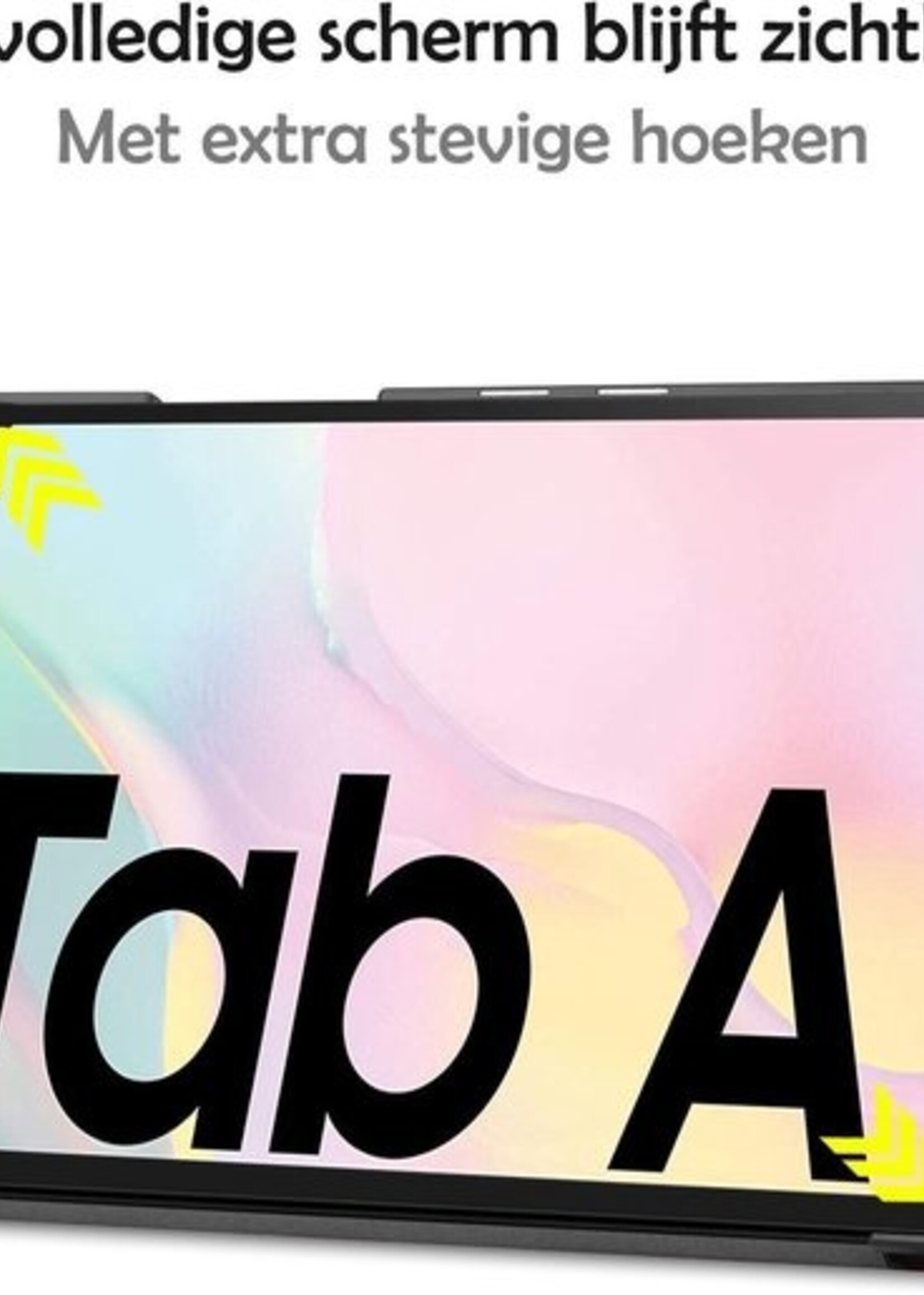 LUQ Hoes Geschikt voor Samsung Galaxy Tab A7 Hoes Luxe Hoesje Book Case - Hoesje Geschikt voor Samsung Tab A7 Hoes Cover - Blokken