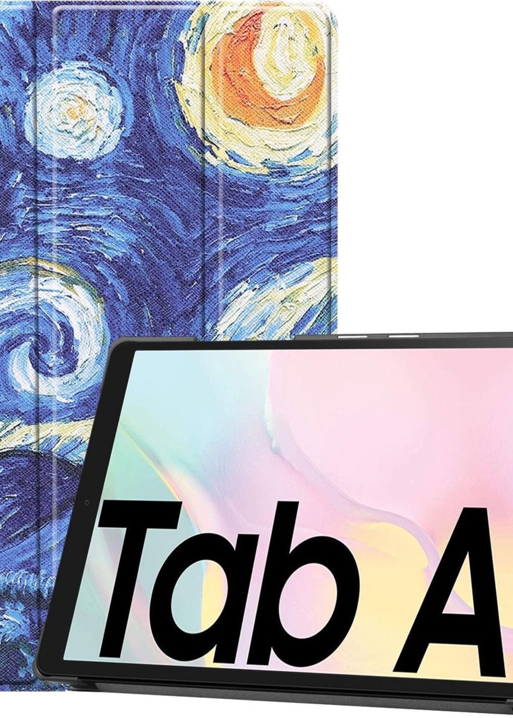 LUQ Hoes Geschikt voor Samsung Galaxy Tab A7 Hoes Luxe Hoesje Book Case - Hoesje Geschikt voor Samsung Tab A7 Hoes Cover - Sterrenhemel
