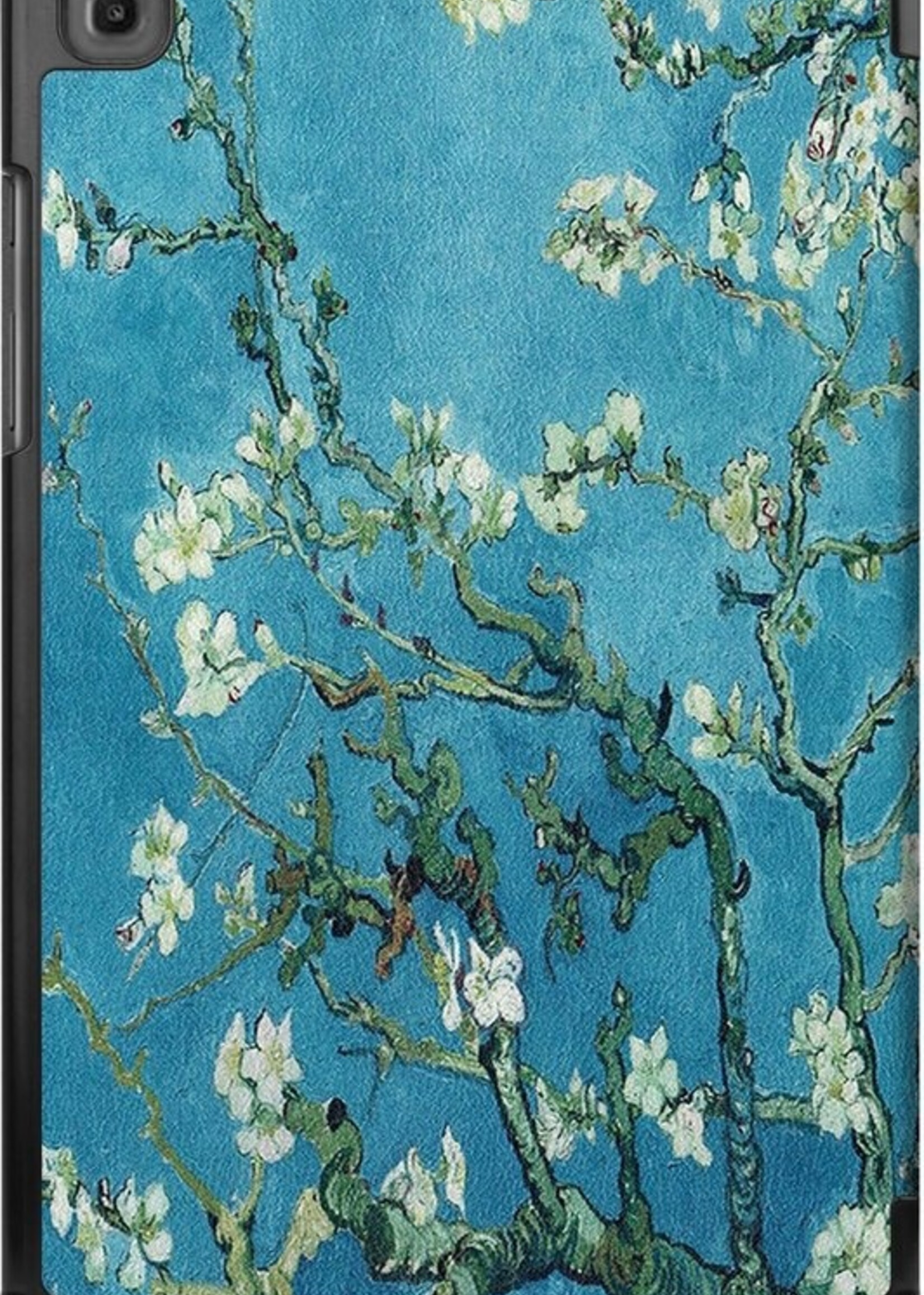 LUQ Hoes Geschikt voor Samsung Galaxy Tab A7 Hoes Luxe Hoesje Book Case - Hoesje Geschikt voor Samsung Tab A7 Hoes Cover - Bloesem