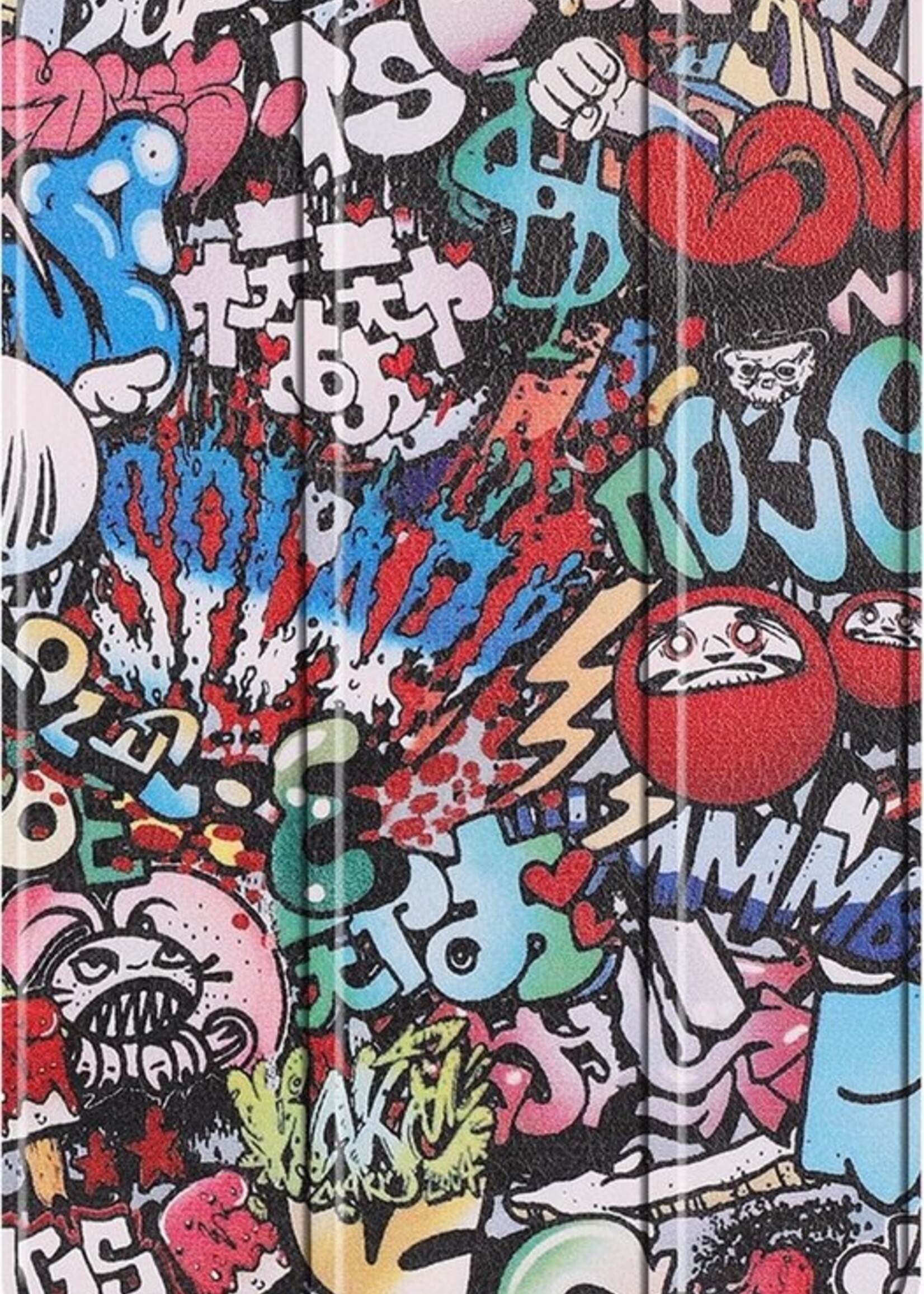 LUQ Hoes Geschikt voor Samsung Galaxy Tab A7 Hoes Luxe Hoesje Book Case - Hoesje Geschikt voor Samsung Tab A7 Hoes Cover - Graffity