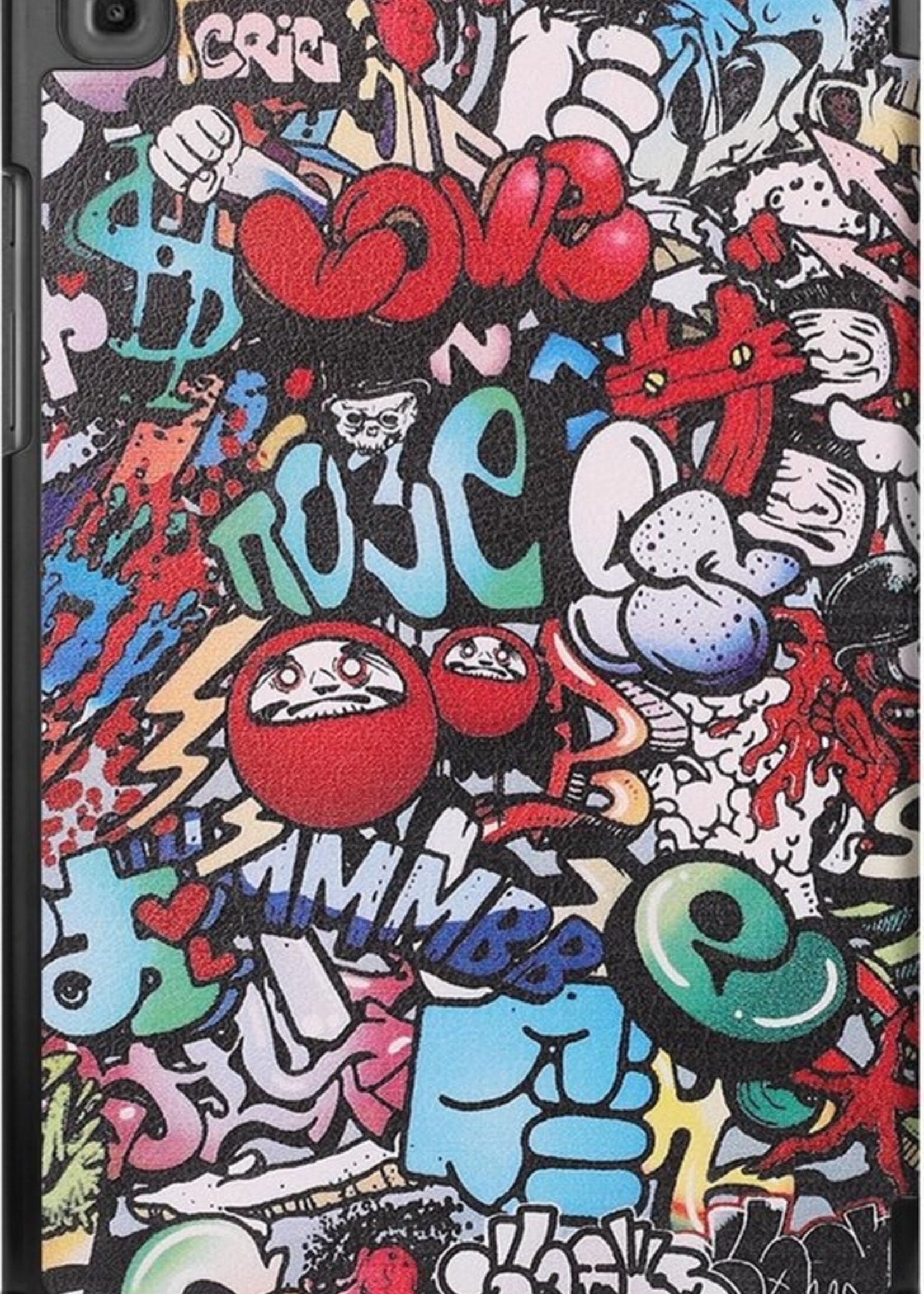 LUQ Hoes Geschikt voor Samsung Galaxy Tab A7 Hoes Luxe Hoesje Book Case - Hoesje Geschikt voor Samsung Tab A7 Hoes Cover - Graffity