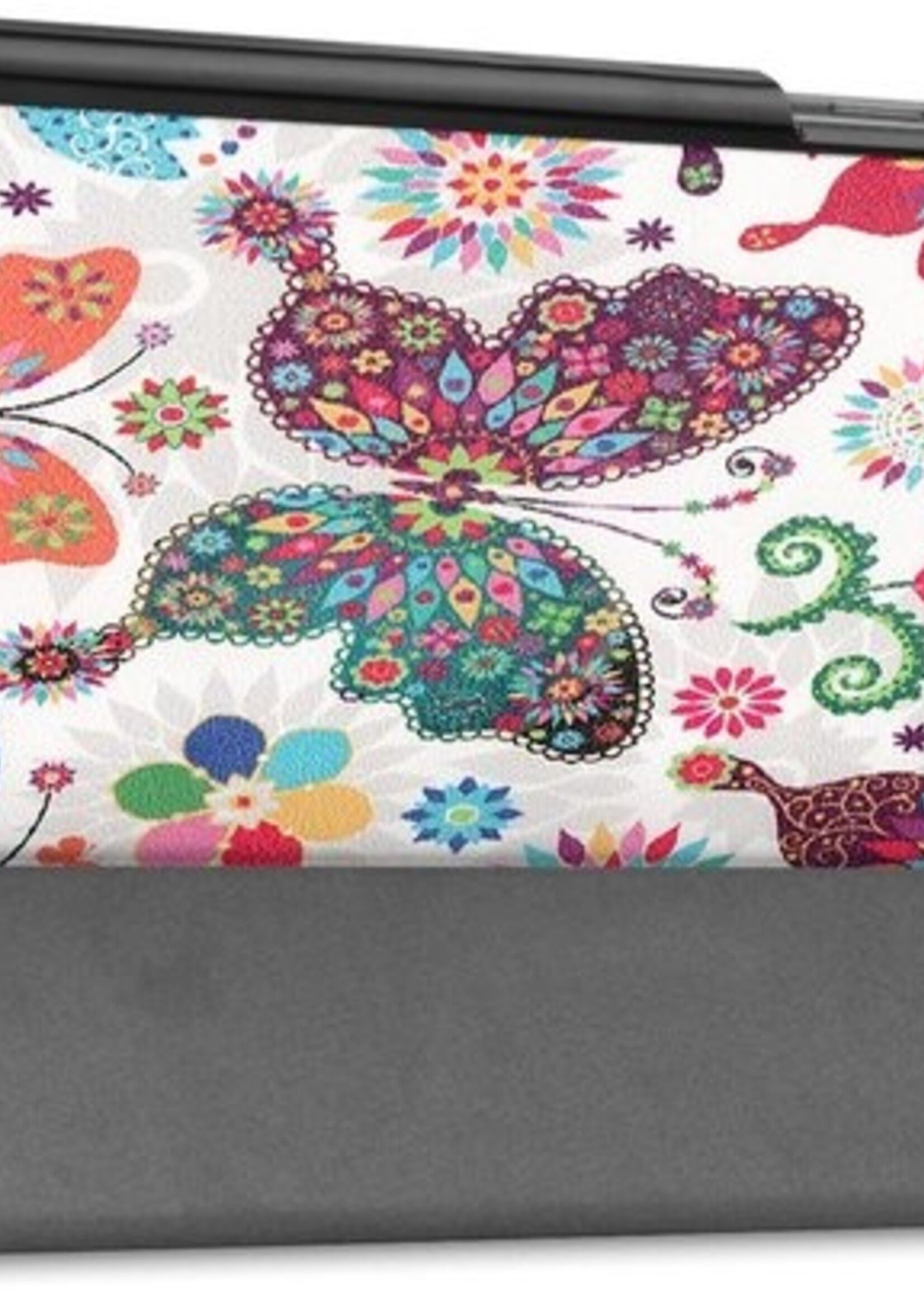 LUQ Hoes Geschikt voor Samsung Galaxy Tab A7 Hoes Luxe Hoesje Book Case - Hoesje Geschikt voor Samsung Tab A7 Hoes Cover - Vlinders