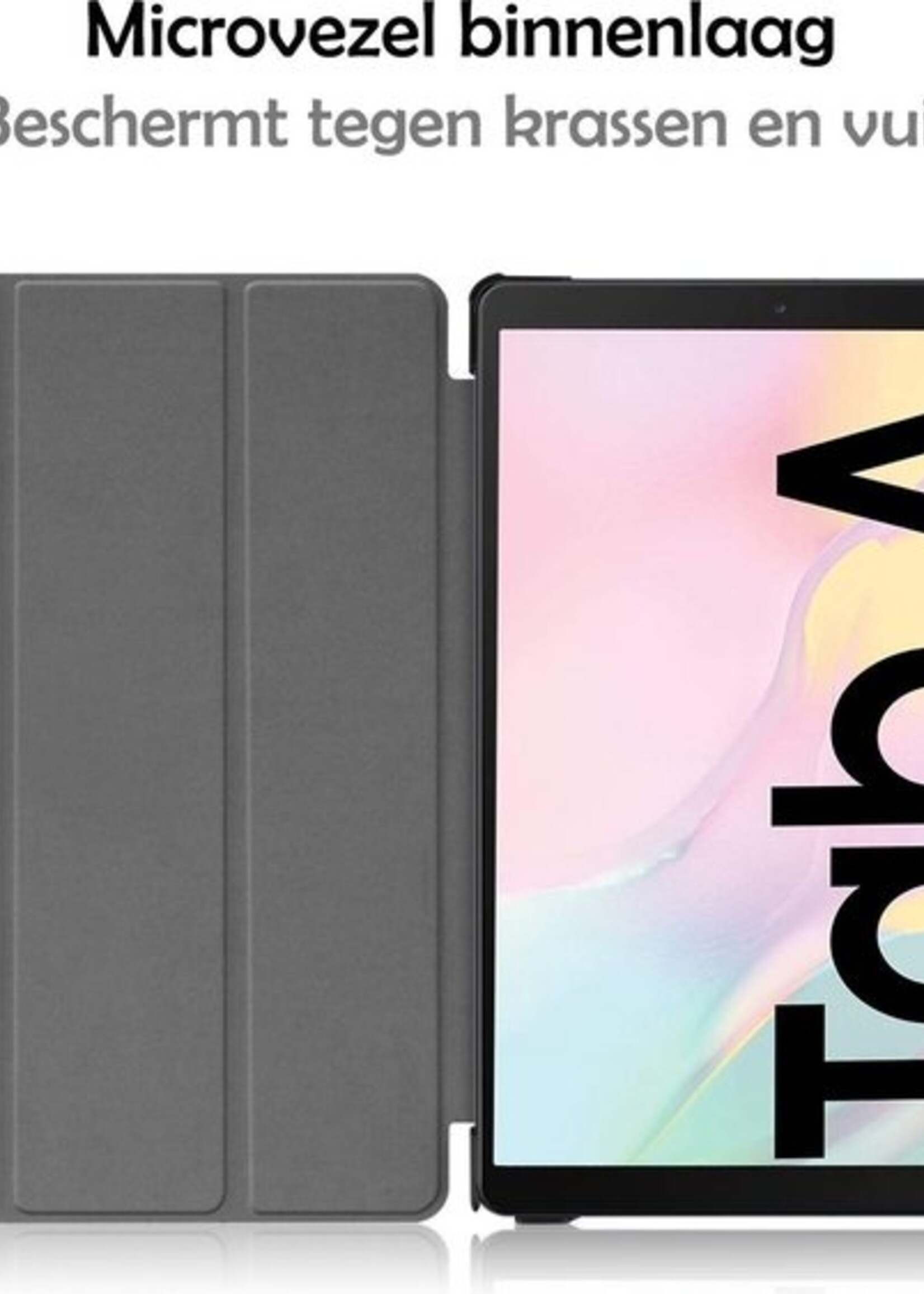LUQ Hoes Geschikt voor Samsung Galaxy Tab A7 Hoes Luxe Hoesje Book Case - Hoesje Geschikt voor Samsung Tab A7 Hoes Cover - Vlinders