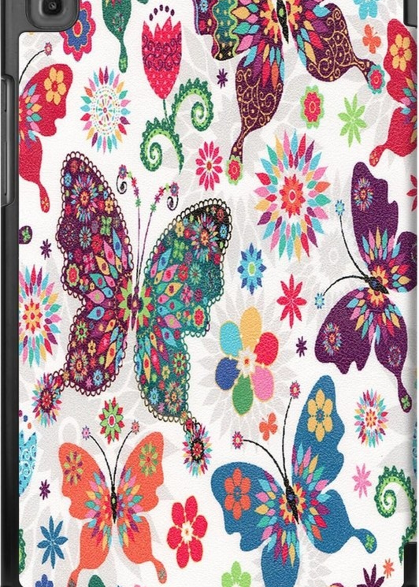 LUQ Hoes Geschikt voor Samsung Galaxy Tab A7 Hoes Luxe Hoesje Book Case - Hoesje Geschikt voor Samsung Tab A7 Hoes Cover - Vlinders