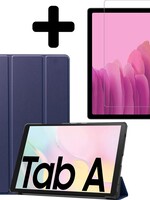 LUQ LUQ Samsung Galaxy Tab A7 (2020) Hoes met screenprotector - Donkerblauw
