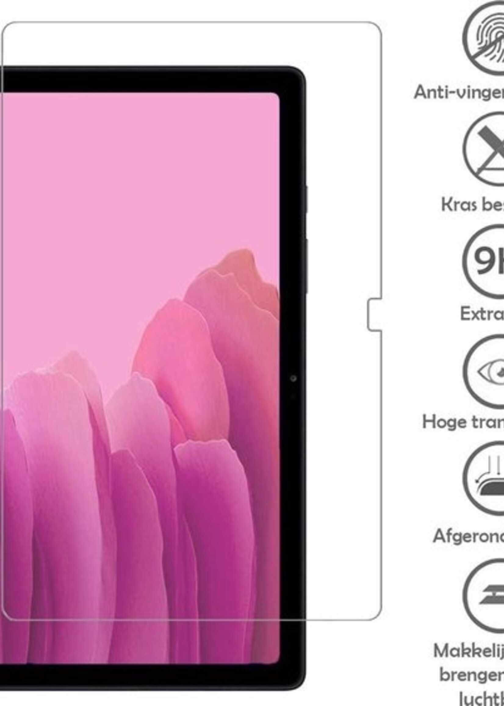 LUQ Hoes Geschikt voor Samsung Galaxy Tab A7 Hoes Luxe Hoesje Book Case Met Screenprotector - Hoesje Geschikt voor Samsung Tab A7 Hoes Cover - Donkergroen