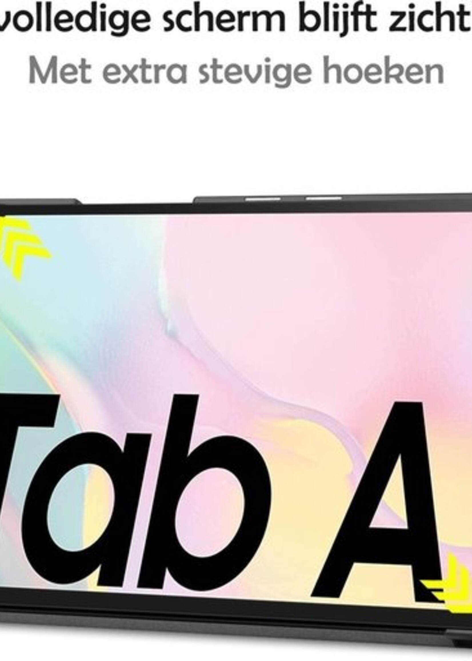 LUQ Hoes Geschikt voor Samsung Galaxy Tab A7 Hoes Luxe Hoesje Book Case Met Screenprotector - Hoesje Geschikt voor Samsung Tab A7 Hoes Cover - Rood