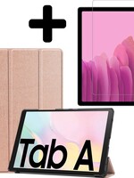 LUQ LUQ Samsung Galaxy Tab A7 (2020) Hoes met screenprotector - Rose Goud