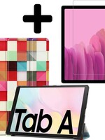 LUQ LUQ Samsung Galaxy Tab A7 (2020) Hoes met screenprotector - Blocks