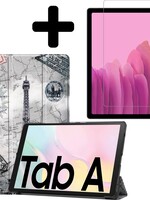 LUQ LUQ Samsung Galaxy Tab A7 (2020) Hoes met screenprotector - Eiffeltoren